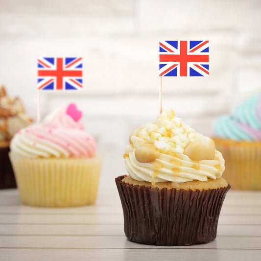 Flag Flags Picks Toothpick Cupcake Uk British Union Cake Mini Toothpicks Cocktail Toppers Sticks Decorations Kingdom