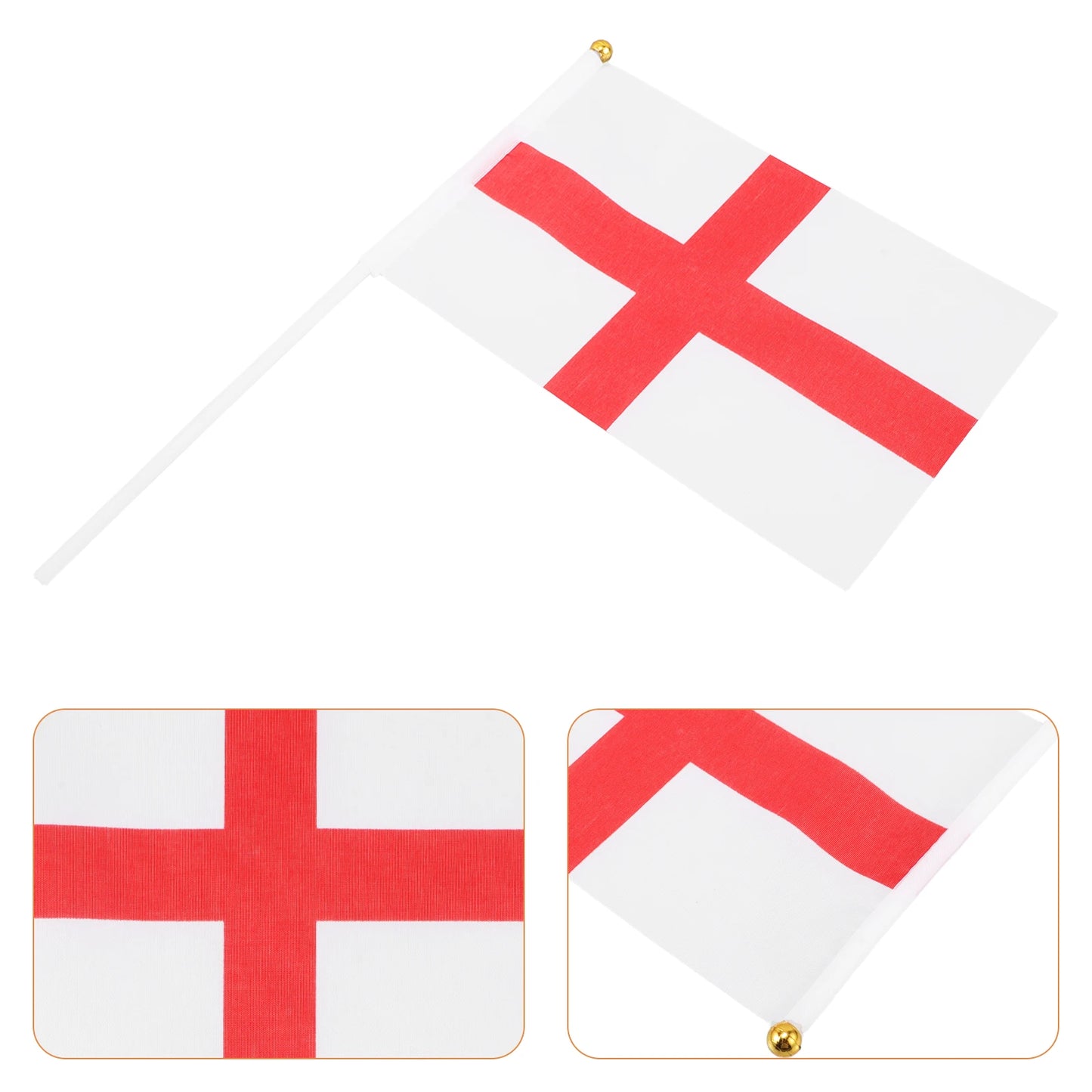 12pcs Hand Waving England Mini British Stick Flags Small Soccer Party Decorations Patriotic Uk Flags For Sports Events